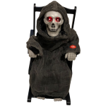 Halloween Old Skeleton Man On A Chair With Sound
