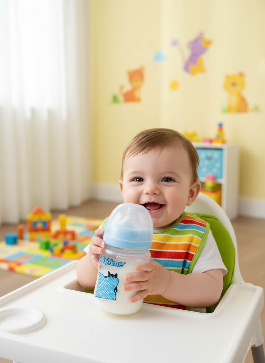 BabyTime-PP-Wide-Neck-Bottle-Silikon-Uclu-150ml_gallery_1
