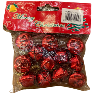 Christmas Red Bells Tree Decoration 12 In 1