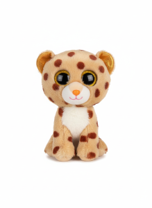 Spotted Leopard Plush with Glitter Eyes