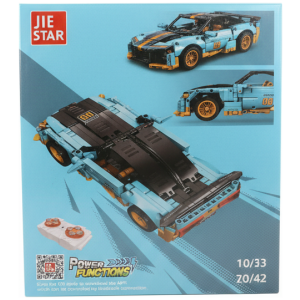 JIE STAR Corvette Racing Car Building Block Set with Power Functions
