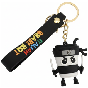 CAPPUCCINO ASSASSINO-Brain RotCoffee Keychain