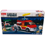 Small Fire Truck + Oil Station 136 PCS