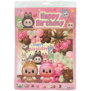 DiMi Happy Birthday Bunny Character Balloon Decor Kit