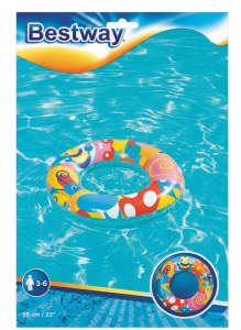 Bestway Colorful Patterned Kids' Swim Ring